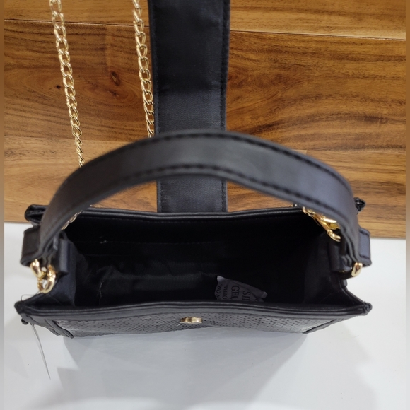 Guess Crossbody Black Bag Top Handles Tanyel NEW - Picture 9 of 14